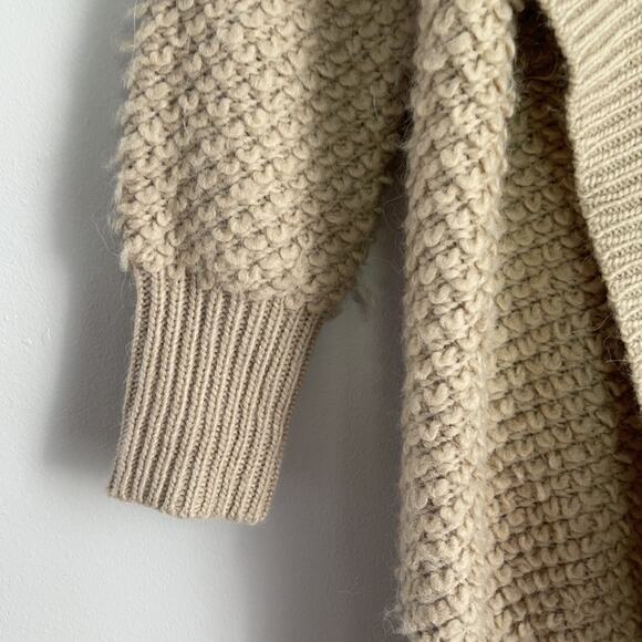 Banana Republic wool alpaca blend long line open front heavy weight cardigan M - Picture 4 of 10